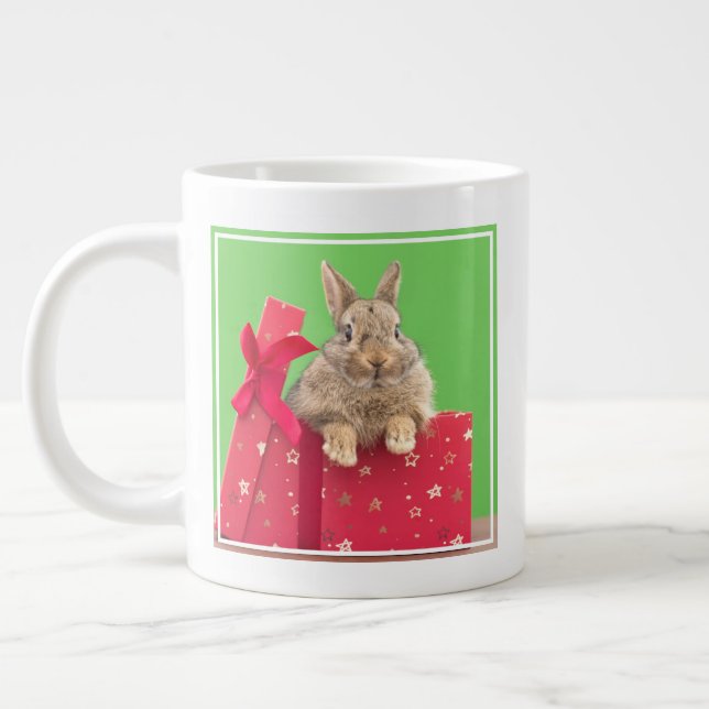 Taza De Café Gigante Animales de bebé más afectados | Navidades Holiday (Izquierda)