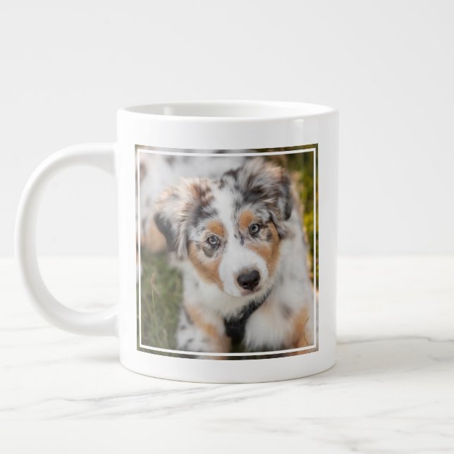 Taza De Café Gigante Animales de bebé más afectados | Pastor Australian (Izquierda)