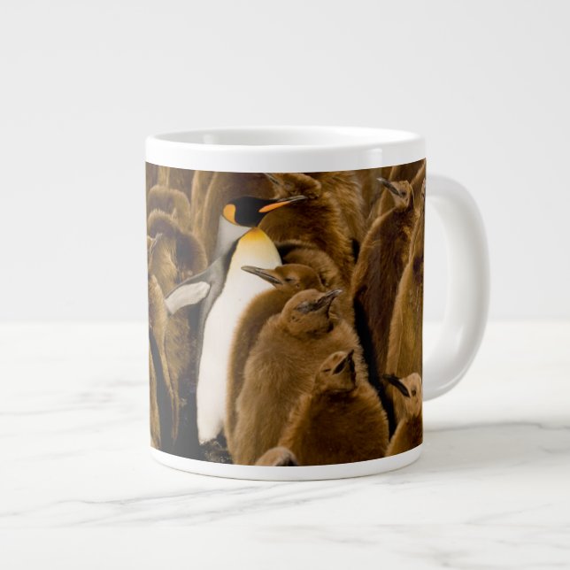 Taza De Café Gigante Animales de bebé más afectados | Pingüino Entre Jó (Derecha)