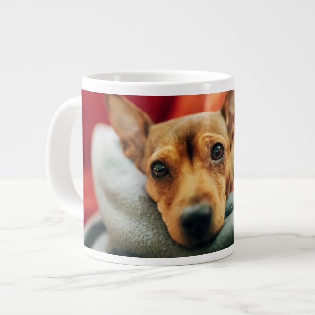 Taza De Café Gigante Animales de bebé más afectados | Pinscher en minia (Izquierda)