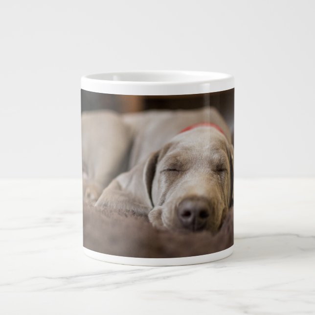 Taza De Café Gigante Animales de bebé más afectados | Weimaraner Puppy  (Frente)