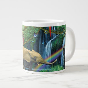 Taza De Café Gigante Animales que viven juntos tiran almohada