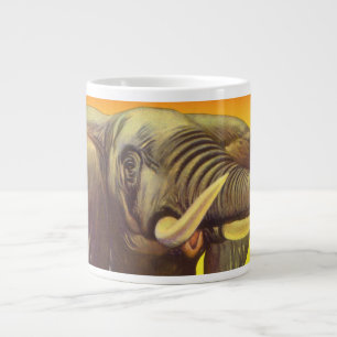 Taza De Café Gigante Animales Salvajes Vintage, Elefante Africano con P