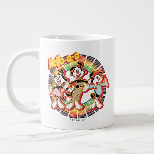 Taza De Café Gigante Animaniacs | Gráfico de ecualizador de retro de He (Izquierda)