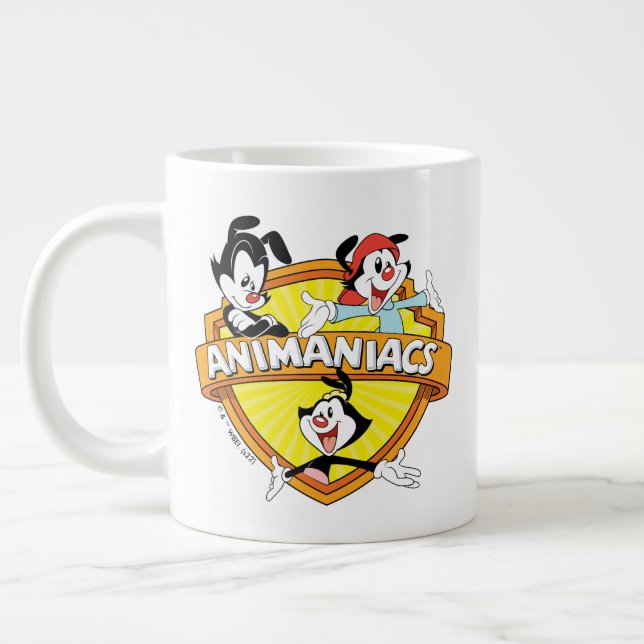 Taza De Café Gigante Animaniacs | Warner Brothers & Sister WB Shield (Izquierda)