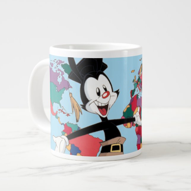 Taza De Café Gigante Animaniacs | Yakko's World Map Graphic (Izquierda)