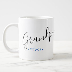 Taza De Café Gigante Año de Fundación Personalizado del Abuelo