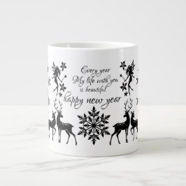 Taza De Café Gigante año nuevo feliz