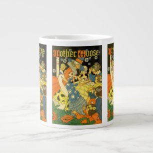 Taza De Café Gigante Antigua Madre Oca leyendo libros a niños
