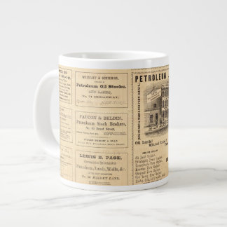 Taza De Café Gigante Anuncios del aceite de Nueva York y de