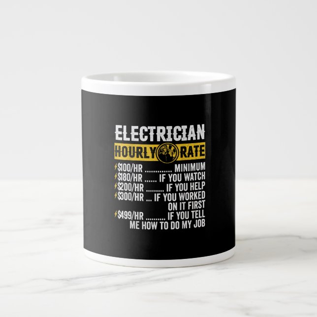 Taza De Café Gigante Aparato eléctrico divertido, Hombres de Rentabilid (Frente)
