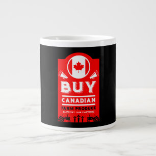 Taza De Café Gigante Apoya a los agricultores canadienses