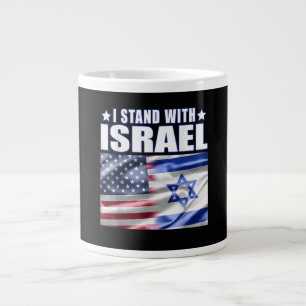 Taza De Café Gigante Apoyo a Israel Me mantengo con Israel