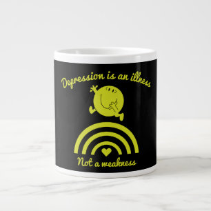 Taza De Café Gigante Apoyo a la toma de conciencia sobre la salud menta