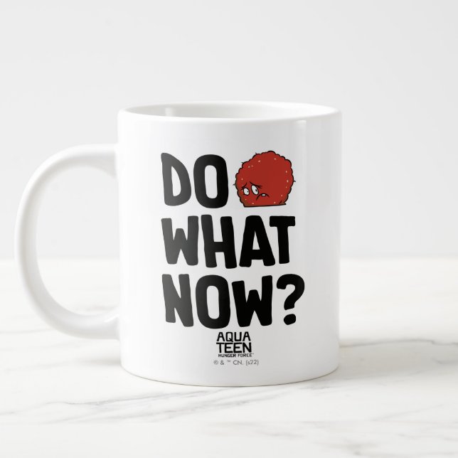 Taza De Café Gigante Aqua Adolescente Fuerza de Hambre Meatwad "¿Hacer  (Izquierda)