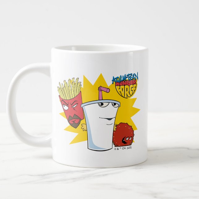 Taza De Café Gigante Aqua Teen Hunger Force Explosive Graphic (Izquierda)