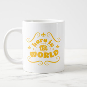 Taza De Café Gigante Aquí está el mundo