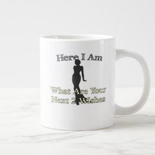 Taza De Café Gigante Aquí Estoy Siguientes 2 Deseos