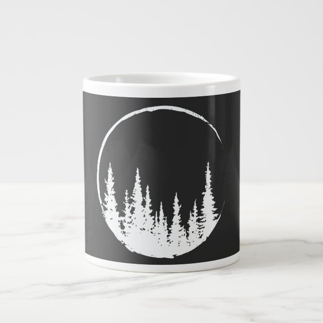 Taza De Café Gigante Árbol de círculo florero amante de los bosques (Frente)