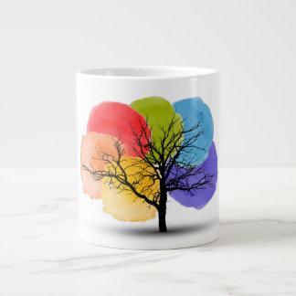 Taza De Café Gigante Árbol de manchas de color