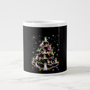 Taza De Café Gigante Árbol De Navidad Beagle Cubierto De Lámparas