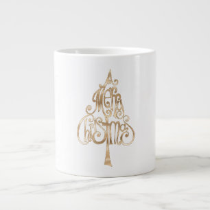 Taza De Café Gigante Árbol de Navidad dorado