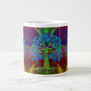 Taza De Café Gigante Árbol del entusiasmo ilimitado de la vida
