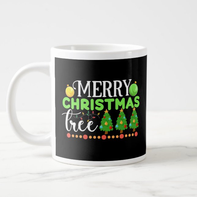 Taza De Café Gigante Árbol navideño Feliz-34564 (Izquierda)