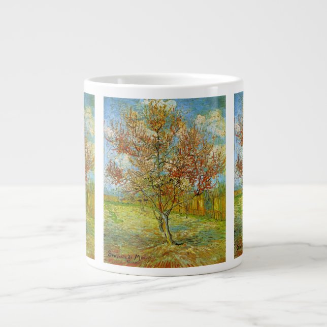 Taza De Café Gigante Árbol rosa en flor por Vincent van Gogh (Frente)
