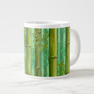 Taza De Café Gigante Arboleda de bambúes cálidos y frescos verdes