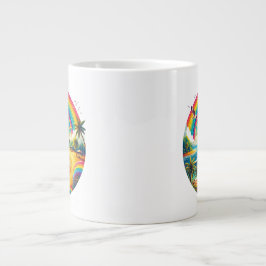 Taza De Café Gigante Arcoiris