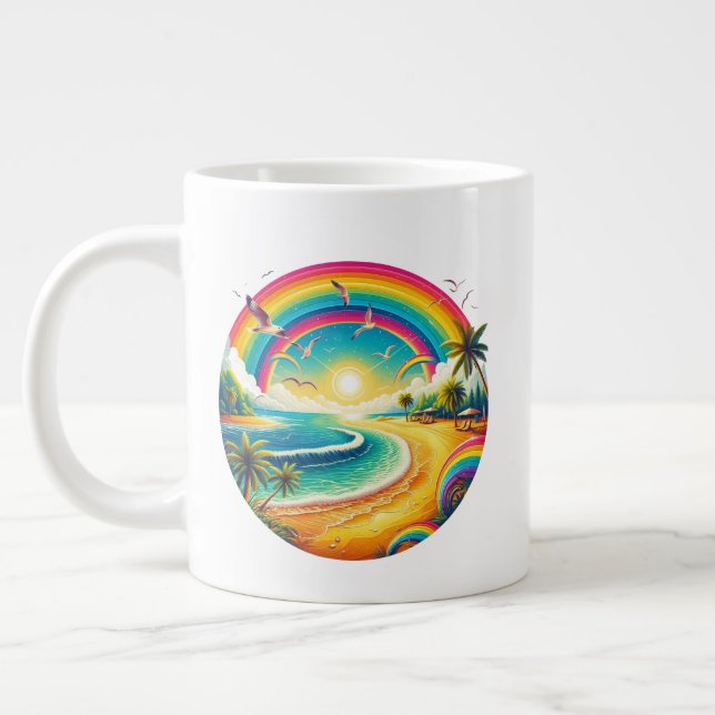 Taza De Café Gigante Arcoiris (Izquierda)