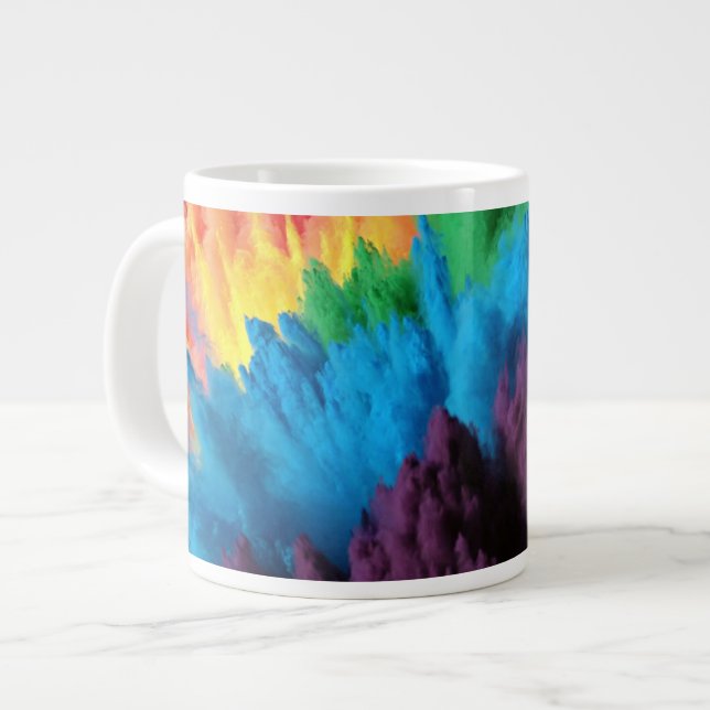 Taza De Café Gigante Arcoiris (Izquierda)