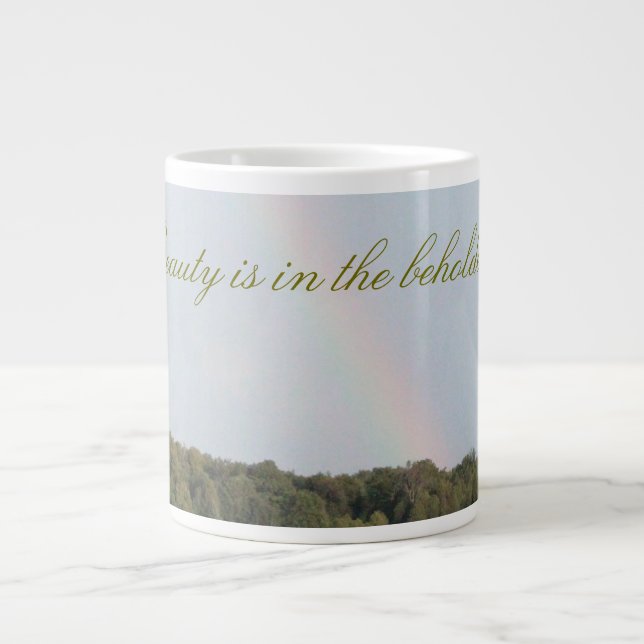 Taza De Café Gigante Arcoiris Mug (Frente)
