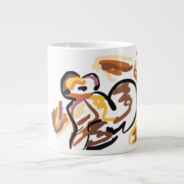 Taza De Café Gigante ardilla otoñal amable (Frente)