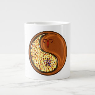 Taza De Café Gigante Aries & Cerdo de Madera