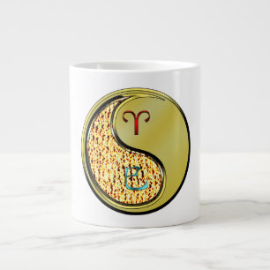 Taza De Café Gigante Aries & Serpiente de Metal