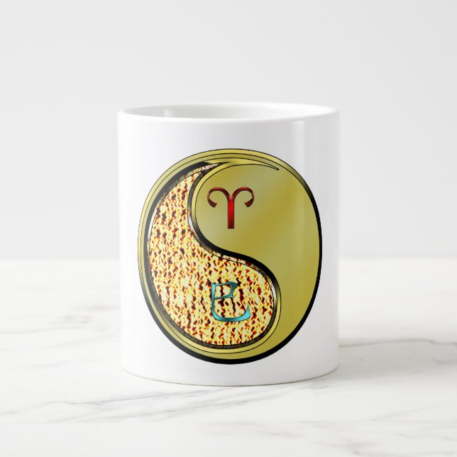Taza De Café Gigante Aries & Serpiente de Metal (Frente)