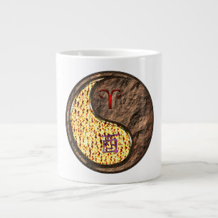 Taza De Café Gigante Aries y Gallo de Tierra
