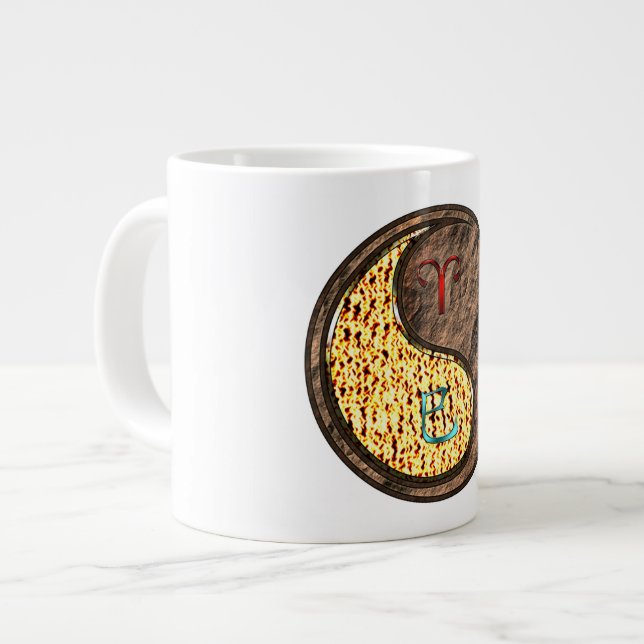 Taza De Café Gigante Aries y Serpiente de Tierra (Izquierda)