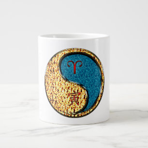 Taza De Café Gigante Aries y Tigre de Agua