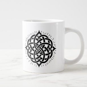 Taza De Café Gigante Armonía Infinita: Arte de Símbolos Célticos Mandal
