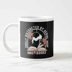 Taza De Café Gigante Aro Aerostático y Libro Fácilmente Distraído