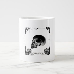 Taza De Café Gigante Ars Longa Vita Brevis Cráneo Gótico Rosa Memento M