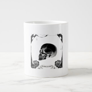 Taza De Café Gigante Ars Longa Vita Brevis Cráneo Gótico Rosa Memento M