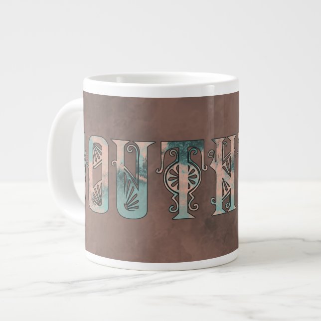 Taza De Café Gigante Art Deco Southpaw Gran Café Mug (Izquierda)