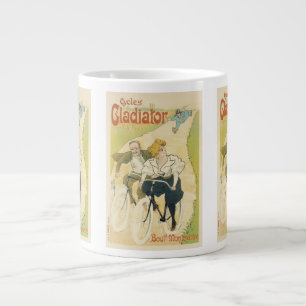 Taza De Café Gigante Art Nouveau vintage, gladiador ciclo bicicletas