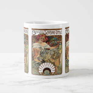 Taza De Café Gigante Arte Antiguo Moderno, Galletas por Alphonse Mucha