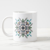 Arte bohemio de vegetación floral mandala moderna