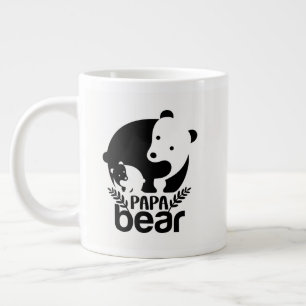 Taza De Café Gigante Arte con palabras de Cool Papa bear